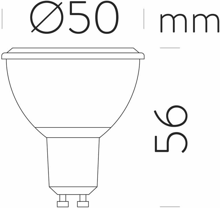 8W LED lemputė, GU10, 2700K, 120°, ACB62399