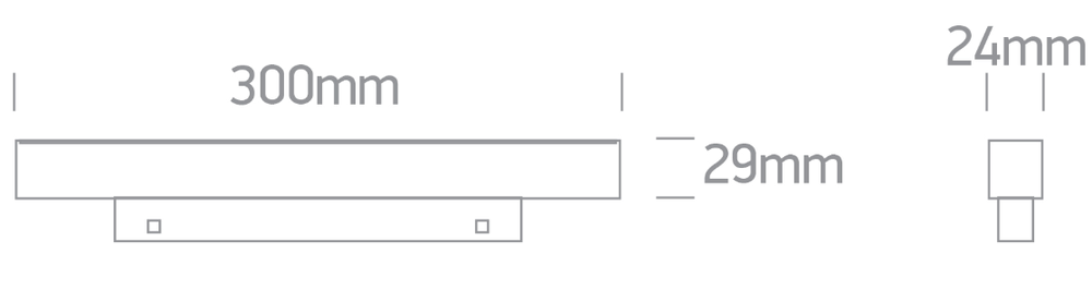 8W LED linijinis šviestuvas į magnetines sistemas ONELIGHT MINI/MIDI, juodas, 3000/3500/4000K, 42100AA/B/V