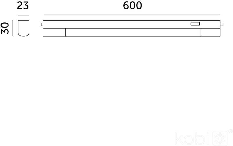 8W LED linijinis šviestuvas WL, baltas, 3000/4000/6500K