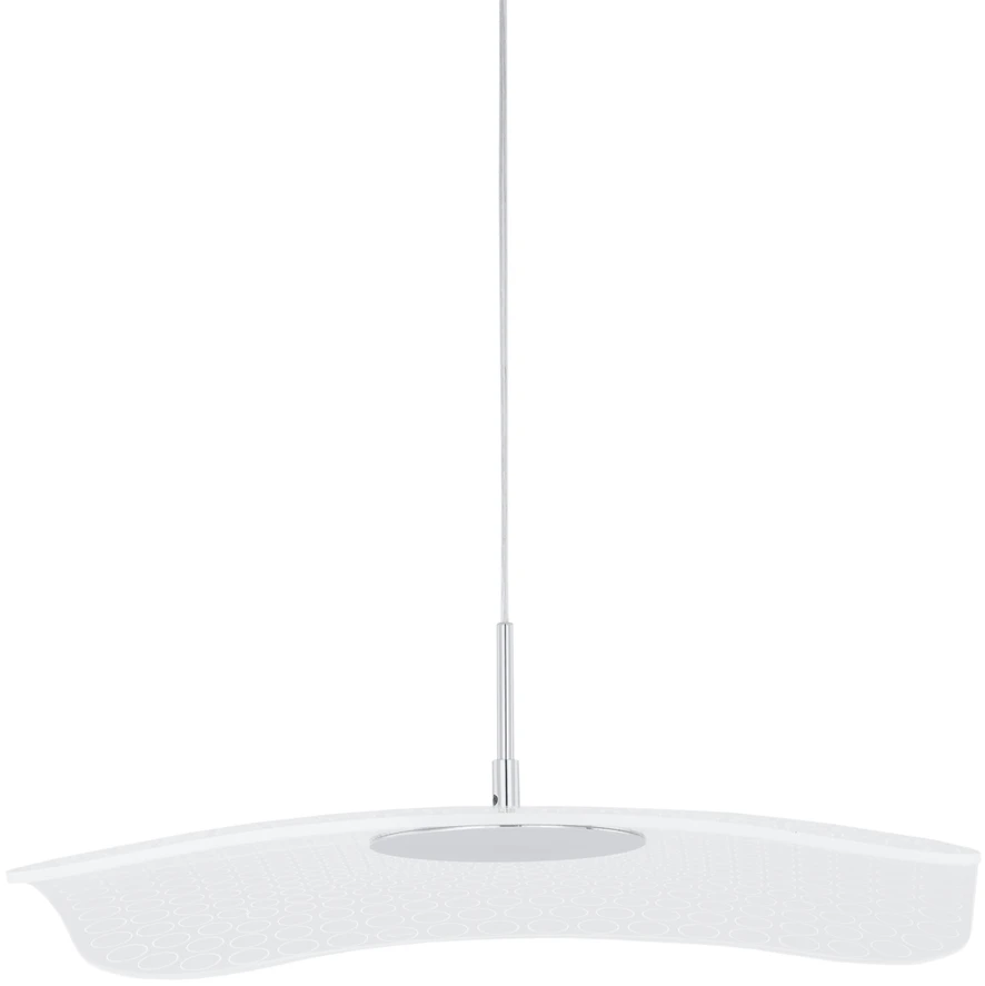 Lubinis šviestuvas 8W LED pakabinamas šviestuvas BLOSSOM, chromo/baltos sp./skaidrus, 3000K