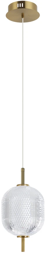 8W LED pakabinamas šviestuvas CORADO, aukso sp./skaidrus, 3000K