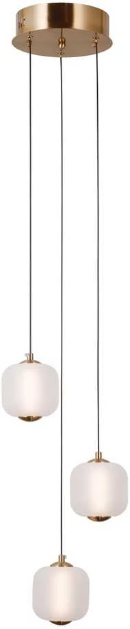 Lubinis šviestuvas Italux 8W LED pakabinamas šviestuvas GANTI, aukso/baltos sp., 3000K