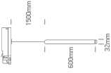 8W LED pakabinamas šviestuvas į 3 fazių bėgelius, baltas, 3000K, 63108AT/W/W