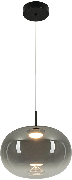 8W LED pakabinamas šviestuvas, juodos/pilkos sp., 3000K, 2607