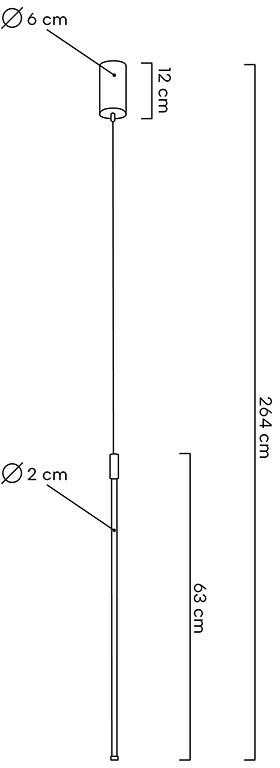 8W LED pakabinamas šviestuvas OMBRE 60, baltas, 3000K