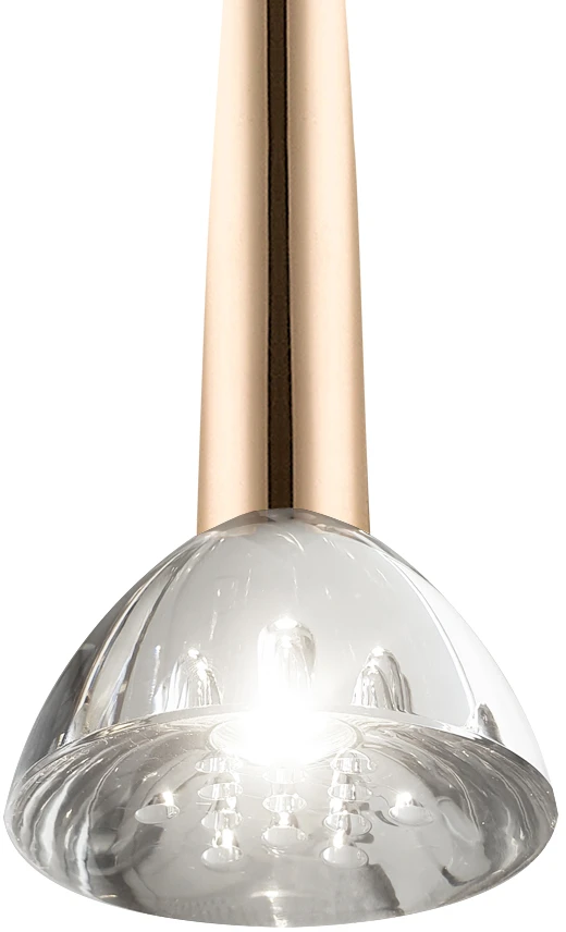 8W LED pakabinamas šviestuvas RINA, aukso sp./skaidrus, 3000K, 4325201