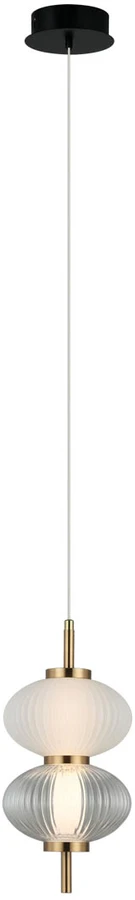 Italux 8W LED pakabinamas šviestuvas TESTA, juodos/baltos sp./skaidrus, 3000K