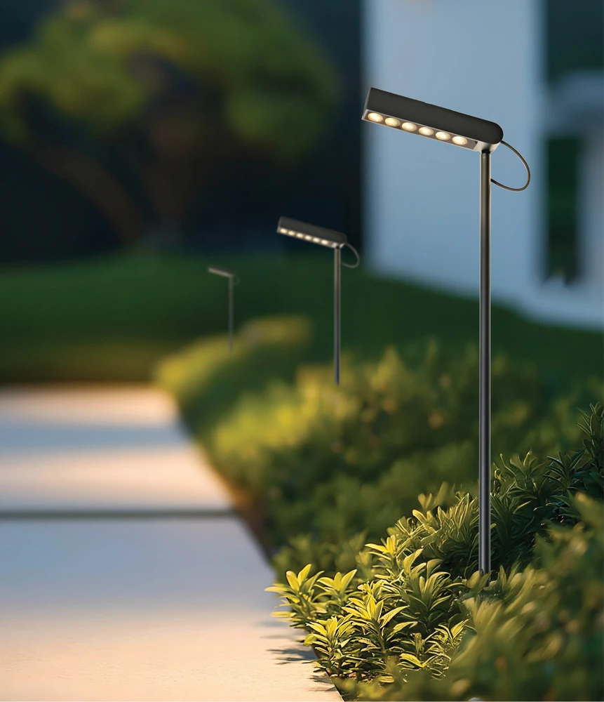 8W LED pastatomas lauko šviestuvas, juodas, 3000K, dimeriuojamas, IP65, E407