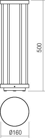 8W LED pastatomas lauko šviestuvas KALEN, tamsiai pilkas, 3000K, IP65, 90578