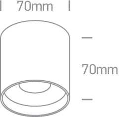 Lubinis šviestuvas 8W LED paviršinis šviestuvas, baltas, 3000/3500/4000K, 38°, 12108C/W/V