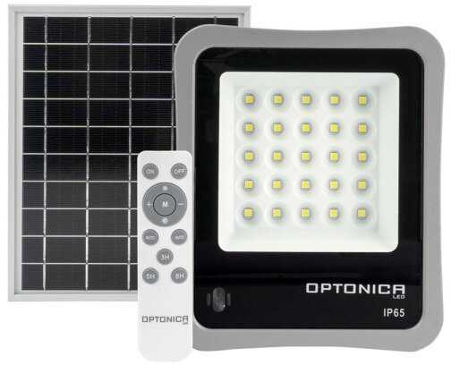 8W LED prožektorius su saulės baterija, pilkas, 6000K, su nuotolinio valdymo galimybe