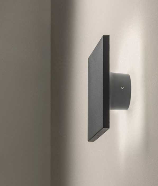 Sieninis šviestuvas 8W LED sieninis fasado šviestuvas AURA, tamsiai pilkas, 3000K, 90371