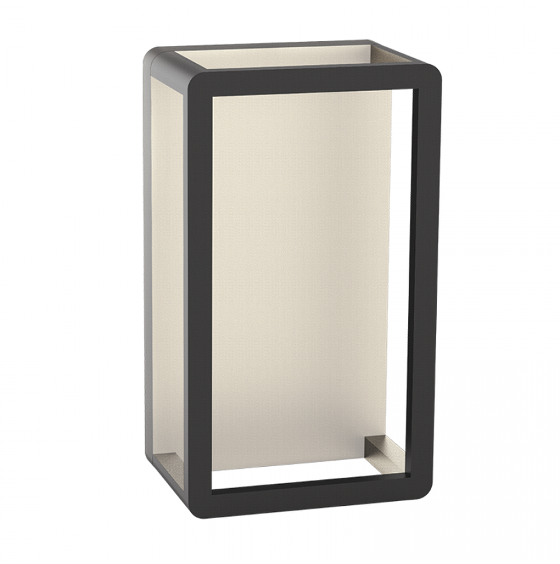 8W LED sieninis fasado šviestuvas, grafito sp., 3000K, IP65, E336