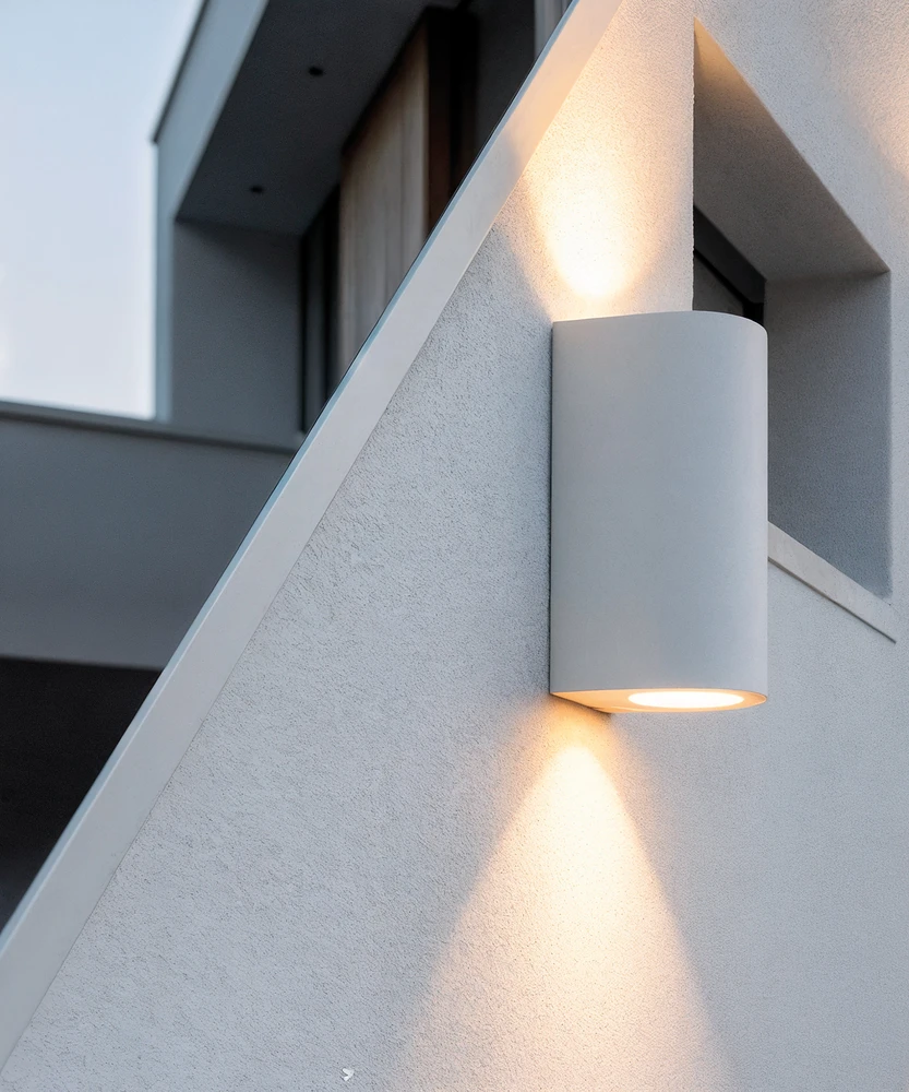 Sieninis šviestuvas 8W LED sieninis fasado šviestuvas NEXO, baltas, 2700/3000K, IP65, A2095170B