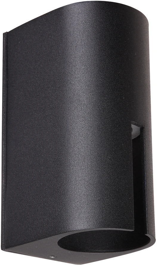 Sieninis šviestuvas Italux 8W LED sieninis fasado šviestuvas ROVIGO, juodas, 3000K, IP54