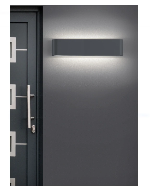 Sieninis šviestuvas Trio 8W LED sieninis lauko šviestuvas THAMES II, antracito sp., 3000K, IP54