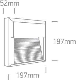 8W LED sieninis šviestuvas, baltas, 3000K, 67430A/W/W