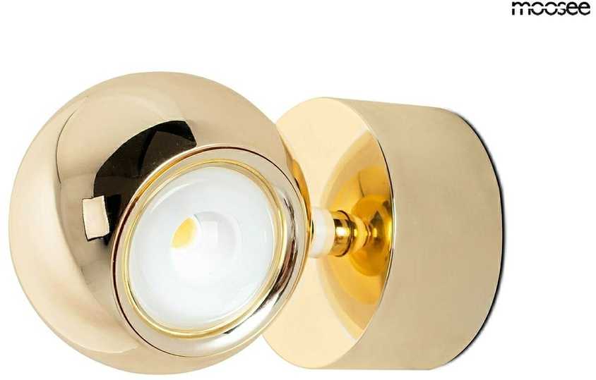 8W LED sieninis šviestuvas EOS, aukso sp., 3000K, dimeriuojamas