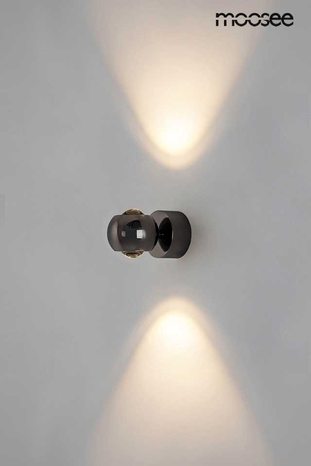 8W LED sieninis šviestuvas EOS, tamsaus chromo sp., 3000K, dimeriuojamas