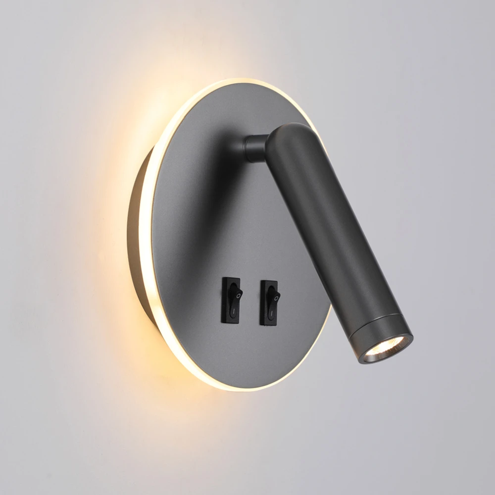8W LED sieninis šviestuvas FURLA, pilkos sp., 3000K
