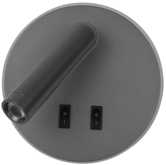 8W LED sieninis šviestuvas FURLA, pilkos sp., 3000K