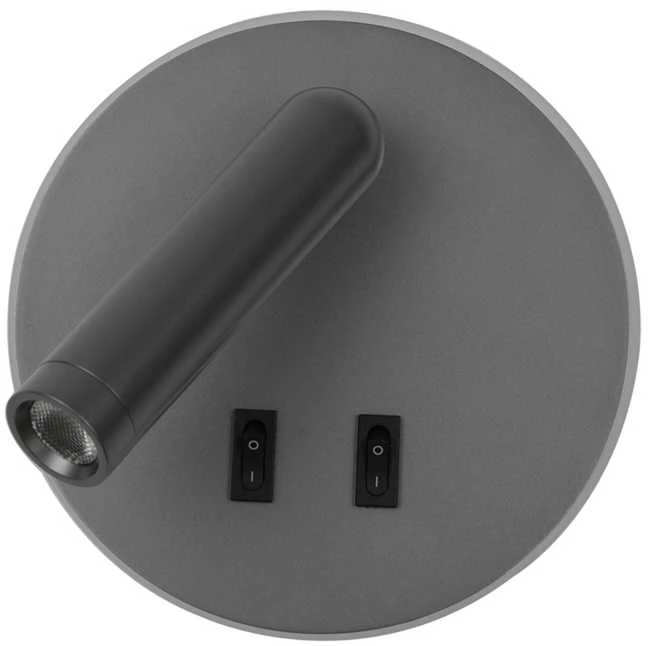 8W LED sieninis šviestuvas FURLA, pilkos sp., 3000K