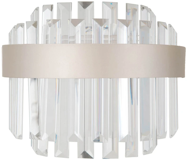 8W LED sieninis šviestuvas HORNA, šampano sp./skaidrus, 3000K