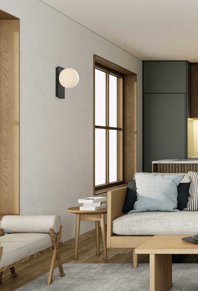 8W LED sieninis šviestuvas KIN, juodos/baltos sp., 2700K, dimeriuojamas, A8169191NDP