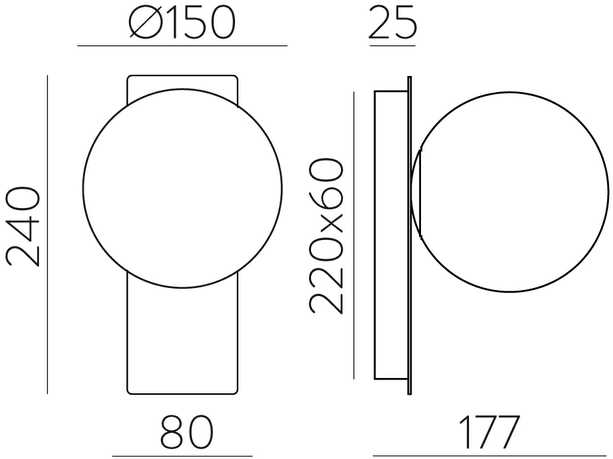 8W LED sieninis šviestuvas KIN, juodos/baltos sp., 2700K, dimeriuojamas, A8169191NDP