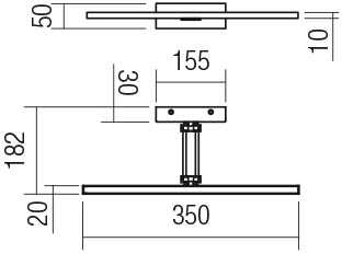 8W LED sieninis šviestuvas LINEAR, baltas, 3000K, 01-3460