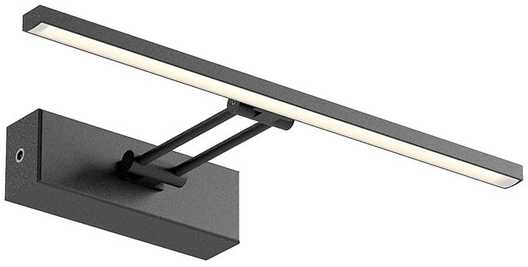 8W LED sieninis šviestuvas LINEAR, juodas, 3000K, 01-3461