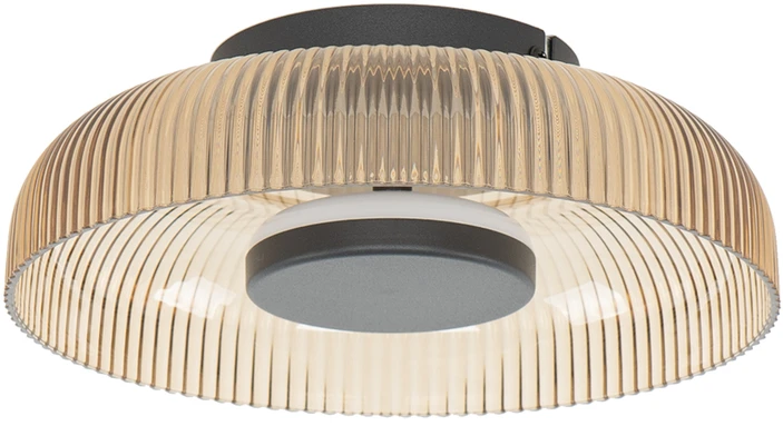 8W LED sieninis šviestuvas PASSO, juodos/geltonos sp., 3000K