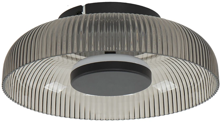 8W LED sieninis šviestuvas PASSO, pilkos/juodos sp., 3000K