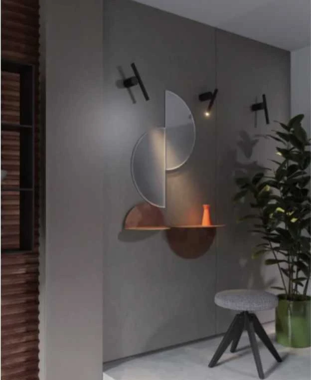 8W LED sieninis šviestuvas PRAXI, juodas, 3000K, dimeriuojamas, 01-3983