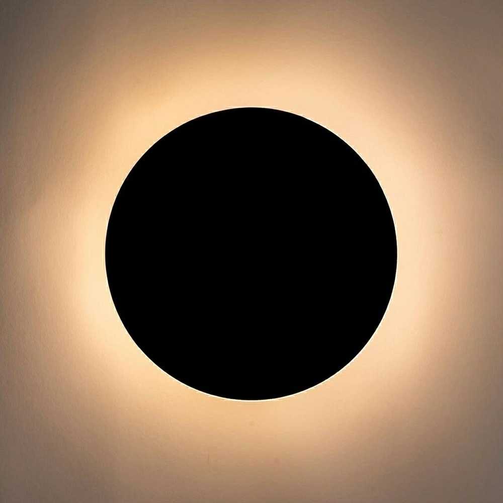 8W LED sieninis šviestuvas SHADOW SUN 30, juodas, 3000K, su jutikliu - šviestuvas įjungiamas/išjungiamas prisilietus
