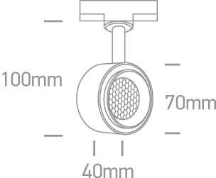 8W LED šviestuvas į bėgelius, baltas, 3000K, 65644T/W/W