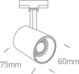 8W LED šviestuvas į bėgelius, juodas, 3000K, 65646T/B/W