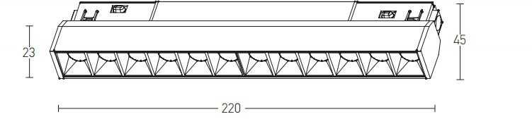 8W LED šviestuvas į magnetinę sistemą ZAMBELIS, baltas, 3000K, DALI, 2091-3W