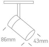 8W LED šviestuvas į magnetines sistemas MINI/MIDI/MAXI/P&P, juodas, 3000/4000K, 48V, 15°, DALI, 42110L/B/V