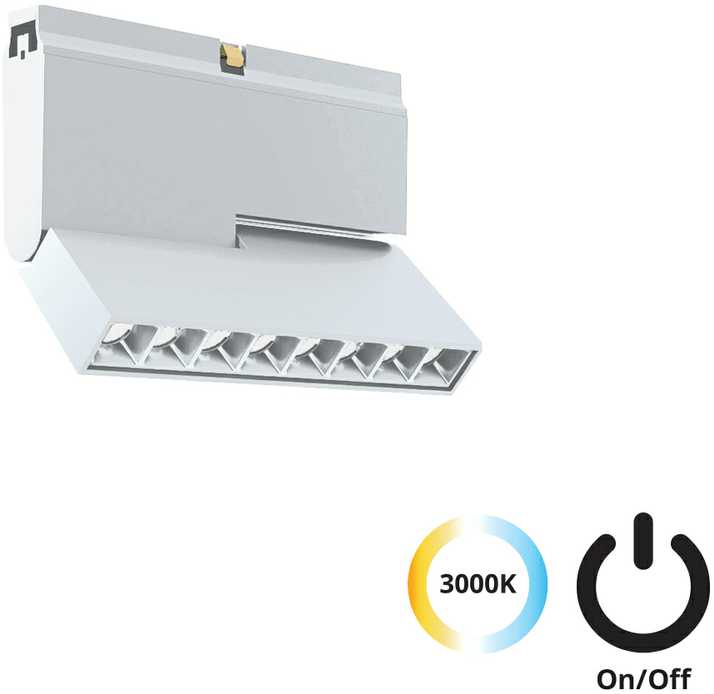 8W LED šviestuvas į magnetinius bėgelius SLIM MAGNETIC, baltas, 3000K, dimeriuojamas, 4289001