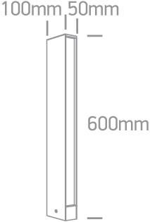 8W LED pastatomas lauko šviestuvas, antracito sp., 3000K, 67460A/AN/W