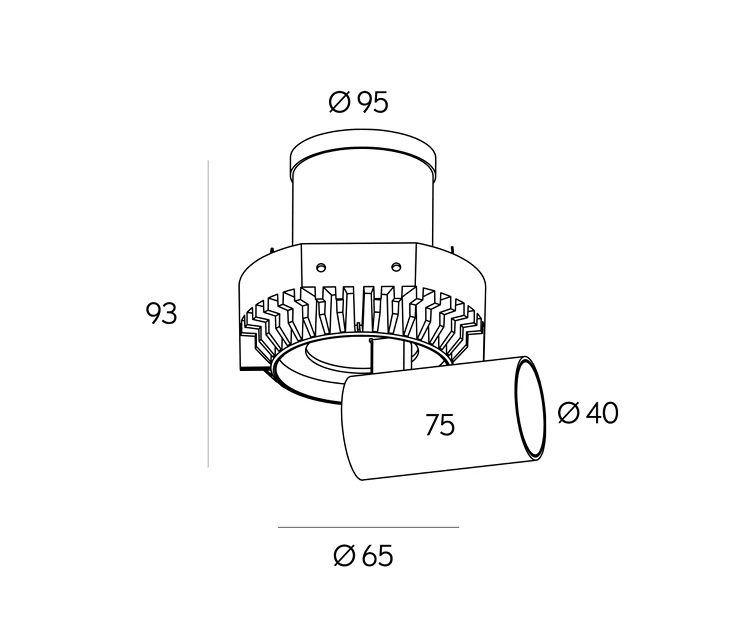 8W LED užglaistomas šviestuvas MARTOREL, baltas, 3000K
