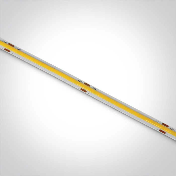 8W/m lanksti COB LED juosta, 24V, 3000K, 5m ritė, 7844/W