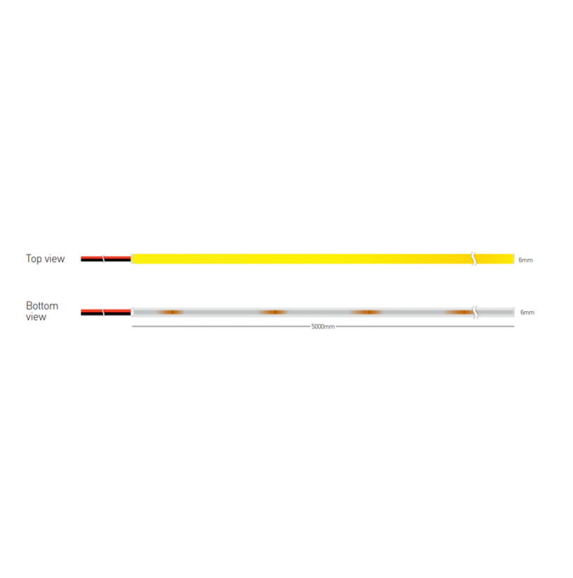 8W/m LED NEON juosta, 24V, 238LEDs/m, 3000K, IP67, 5m ritė, LS58