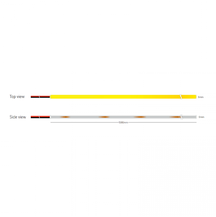 8W/m LED NEON juosta, 24V, 238LEDs/m, 3000K, IP67, 5m ritė, LS60
