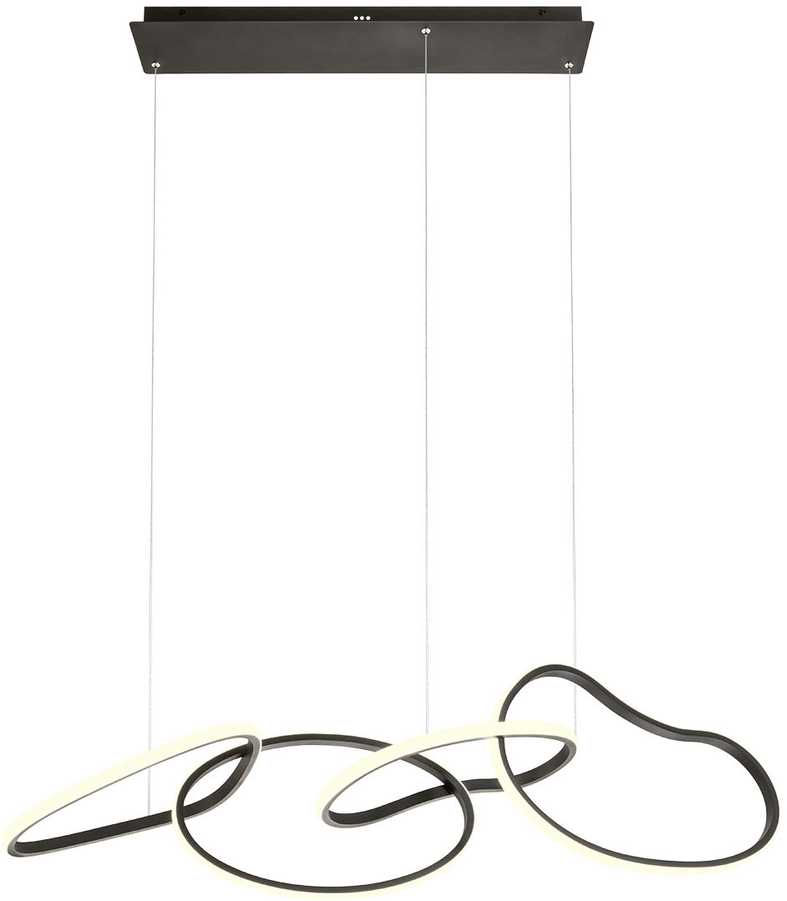 90W LED pakabinamas šviestuvas BIAS, juodas, 3000/4500/6500K, dimeriuojamas, 01-3390