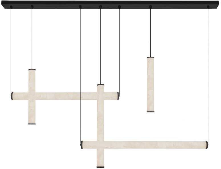 93W LED pakabinamas šviestuvas, juodos/kreminės sp., 3000K, dimeriuojamas, 25421