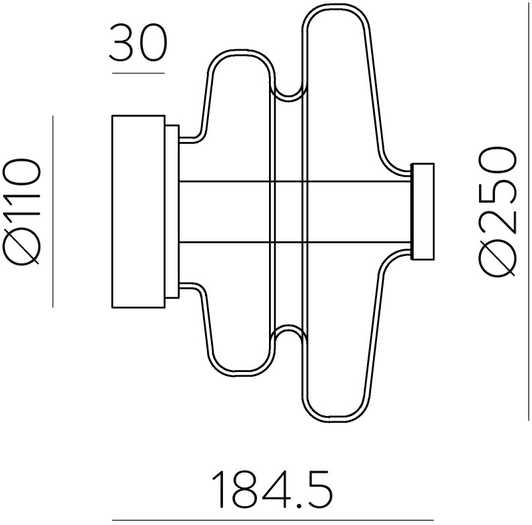 9,5W LED sieninis šviestuvas SIRA, gintaro sp., 2700K, A4013090AB