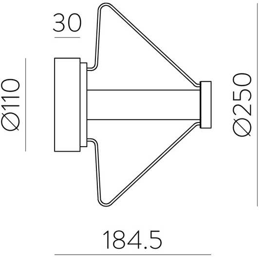 9,5W LED sieninis šviestuvas YARA, gintaro sp., 2700K, A4012090AB