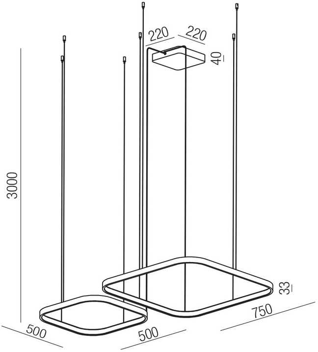 96W LED pakabinamas šviestuvas ORION, baltas, 2700/3000/4000K, dimeriuojamas, 01-3898